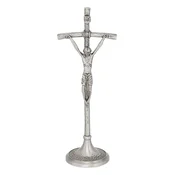 shumee Srebrni papeški stoječi križ - patina 31 cm