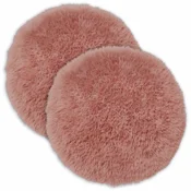Vidaxl Prevleka za blazino 2 kos HEERLEN Roza Premer 50 cm PV flis