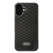 Audi Audi IML vzorec šivanja MagSafe iPhone 16 Plus 6.7 črno/črno trdo ohišje AU-IMLMIP16M-Q5/D3-BK