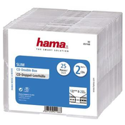 Hama Prazne kutije za CD-e SlimDouble Hama 2 CD-a, komplet od 25 kom.