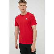 Pamucna majica Rossignol boja: crvena, s aplikacijom