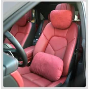 Bimll Set jastuka za vrat i leda za auto sedište, Crveni