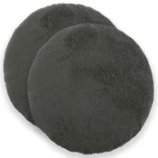 Vidaxl Prevleka za blazino 2 kos HEERLEN Temno siva Premer 30 cm