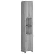 Vidaxl Kopalniška omarica siva sonoma 30x30x183,5 cm konstruiran les