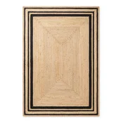 Črna/v naravni barvi obojestranska/ročno tkana preproga iz jute 80x150 cm Looma – Hanse Home