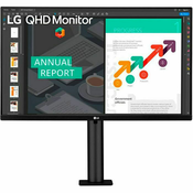Monitor LG 27 27QN880P-B, IPS, AMD FreeSync 75Hz, HDR10, 2xHDMI, DP, 2xUSB-A 3.0, USB-C, Zvučnici, Pivot s nosačem, 2K 27QN880P-B