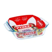 Square dish, made from heat-resistant glass, 22 x 22 cm / 2.4 L, Let