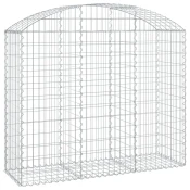 Gabionska košara s lukom 150x50x120/140 cm pocincano željezo