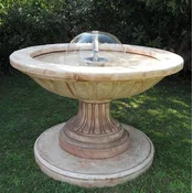 Casa Padrino baroque fountain beige A� 130 x H. 80 cm - Round garden fountain - Made in Italy