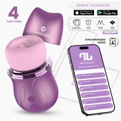 InToYou App Series Suvi Stimulator with Licking, Biting, Suction and Vibration USB-C with APP Purple