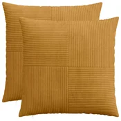 vidaXL Prevleka za blazino 2 pcs ALMELO Rumena 60 x 60 cm korduroy