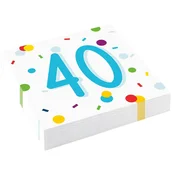 Amscan Konfeti prtički za 40. rojstni dan 33x33 cm 20 kosov.