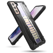 Maskica Ringke Fusion X Design Routine za Samsung Galaxy S21+/Galaxy S21 Plus 5G - Crna KP38107