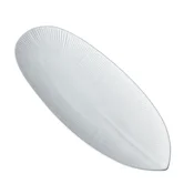 Servirni krožnik SNOW LEAF 31 cm, bela, keramika, MIJ