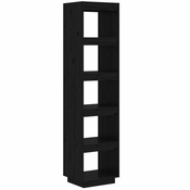 Ormaric za knjige / pregrada crni 40 x 35 x 167 cm od borovine