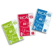 Pigna Ricambi A4 punjac za bilježnicu na prstenove, bijeli, u kvadrat, 40 listova, P1121-0322