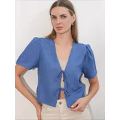 Bigdart Bolero Crop Top azur
