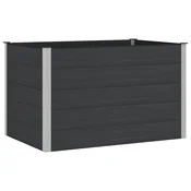 Povišena vrtna gredica Crna 150 x 100 x 91 cm