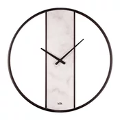 WALLXPERT Dekorativni metalni zidni sat Demre White Marble