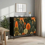 vidaXL Strani šal ZAANDAM Črni hrast 102 x 33 x 76 cm Inženirski les