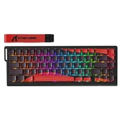 Bežicna gaming tastatura Attack Shark X68Pro HE Magnetic Swith/8KHz/TriMode/RT/SnapTap/Black red