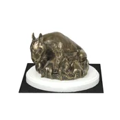 shumee Bulterier, Bulterier II - kipec psa, figurica na belem podstavku, pokal za pasjo razstavo Art-Dog