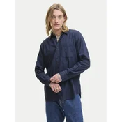 Jack & Jones Srajca Classic Melange 12278416 Mornarsko modra Regular Fit