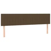 Vidaxl Posteljno vzglavje temno rjava 160x5x78/88 cm blago
