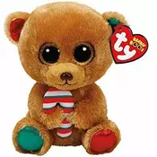 Ty Beanie Boos Bella - brown bear with candy cane