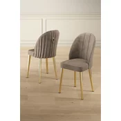 Hanah Home Set stolica Mara, 45x91x42 cm, 4 komada, Zlatno-smede boje