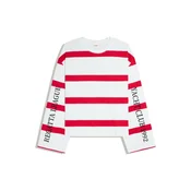 Bershka Majica rdeča / črna / bela