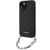 Ovitek za iPhone 14 Karl Lagerfeld KLHCP14SSACKLHPK, črni