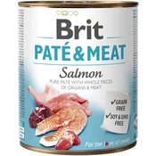slomart BRIT Paté & Meat s lososom - mokra hrana za pse, 800g