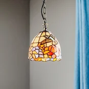 Artistar Obesek v slogu Tiffany COLIBRI - Dnevna soba/jedilnica - barvita, rjava starinska - Steklo