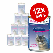Feline Porta 21 varčno pakiranje 12 x 400 g - Tuna s kozicami