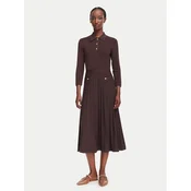 MICHAEL Michael Kors Pletena obleka MT683J3BFD Temno rjava Slim Fit