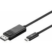 Kabel USB-C 3.1 - Display Port Goobay 1,2 m črn