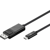 goobay USB adapter cable, USB-C connector > DisplayPort connector (black, 1.2 meters, 4K 60Hz)