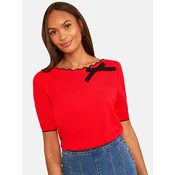love & roses Pulover rdeča/črna