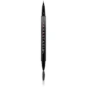 Anastasia Beverly Hills MicroStroke Brow Pen tekoče črtalo za obrvi s krtačko odtenek Dark Brown 0.5 ml