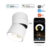 TUYA 9W WiFi stropna reflektorka, nadometna, nastavljiva, zatemnljiva, bela