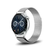INF Srebrn pašček za uro iz nerjavečega jekla 20 mm - združljiv s Huawei GT4/GT3/GT2, (5000114097)