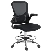 Homestar Pisarniški stol za risanje 60x60x108-132 cm Črn