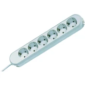 Bachmann Electric Letva s utičnicama bez prekidača 6-struka bijela sa zaštitnim kontaktom Bachmann Electric