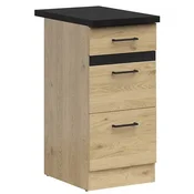 Spodnja omara s predali Junona Line 40 cm (delovna plošča) - hrast bernstein
