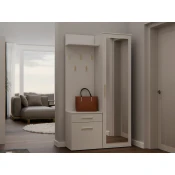 Set za hodnik Mandeville 126 (Kašmir) 180x100x35cm, SpecchioOgledalo, Kašmir, Laminirani iveral, Zidni, Podni