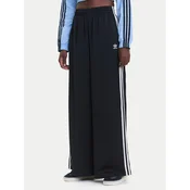adidas Spodnji del trenirke adicolor Satin IU2520 Črna Wide Leg
