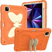 Nikcorp Oklepna zaščitna torbica s stojalom za iPad Pro 11 (2018/2020/2021), trpežen ovitek za tablico, oranžna