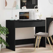 vidaXL Miza s predalom Črna 100 x 50 x 78 cm Konstruiran les