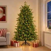 Umetno Zložljivo Božično Drevo 120 cm 150 LED Toplo bela